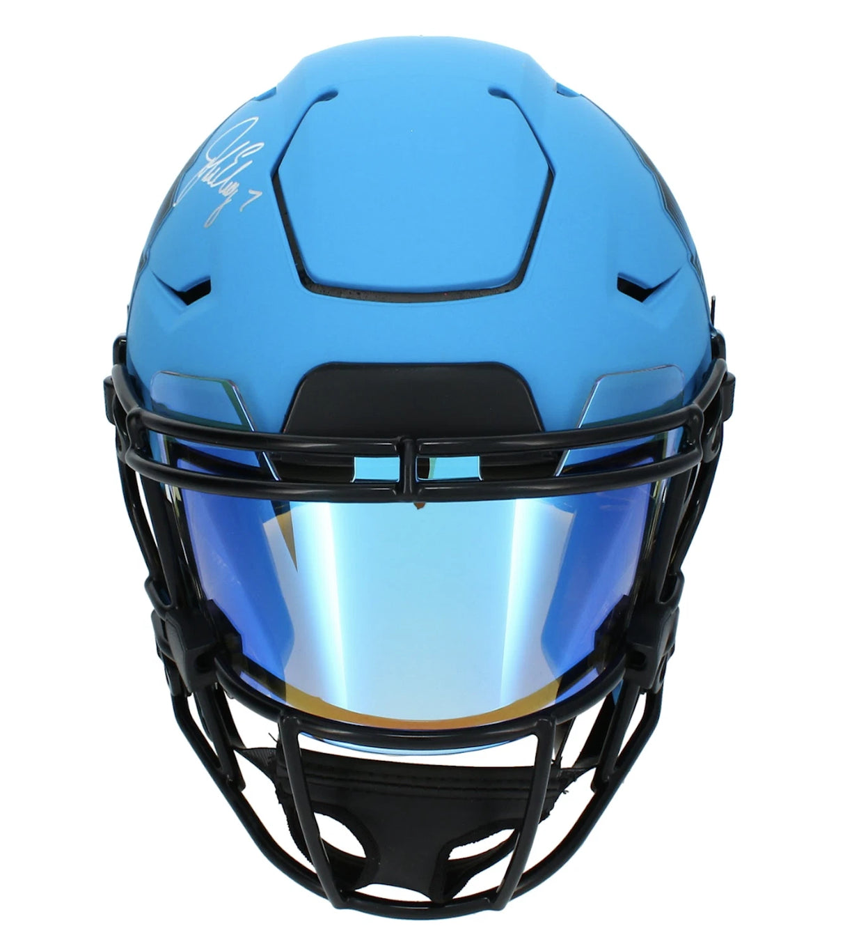 John Elway Autographed Hall of Fame Logo RAVE Speedflex Authentic Helmet Beckett Witnessed