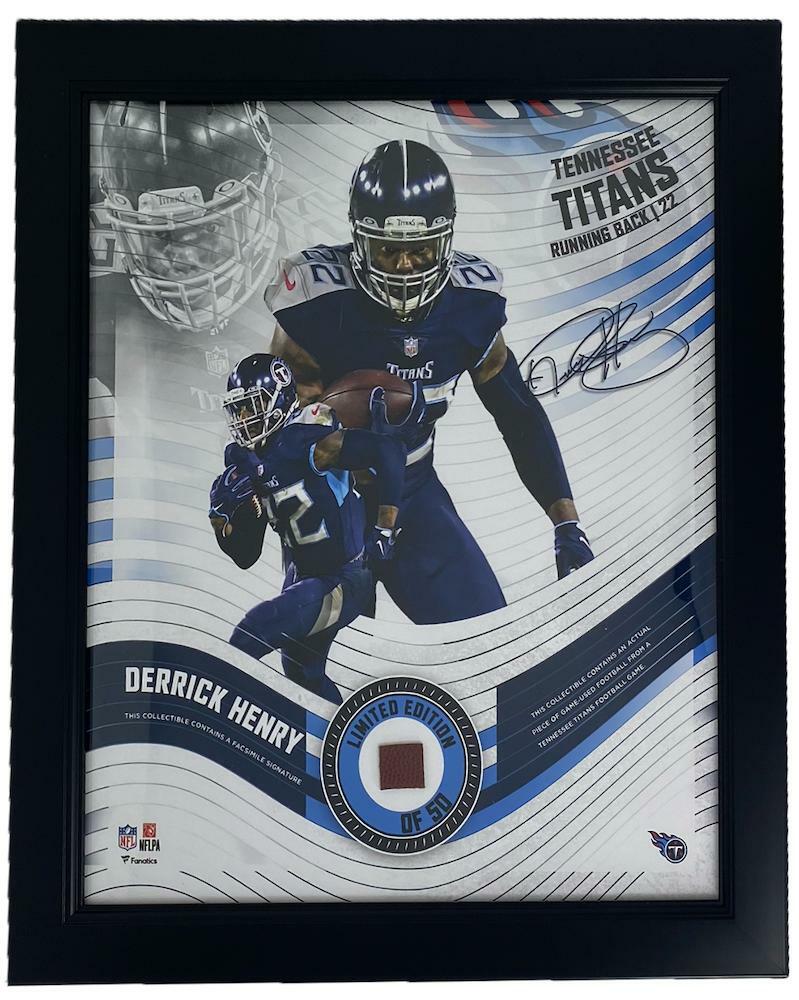 DERRICK HENRY Framed Tennessee Titans 15" x 17" Game Used Football Collage LE 50