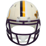 Justin Jefferson Autographed Minnesota Vikings RETRO Speed Mini Helmet Beckett Witnessed