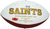 Drew Brees Autographed New Orleans Saints White Panel Football Beckett Witnessed