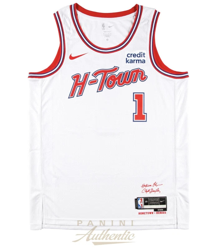 Amen Thompson Autographed Houston Rockets Hometown Heroes Swingman Jersey Panini