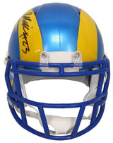 Kyren Williams Autographed Los Angeles Rams Speed Mini Helmet Beckett Witnessed