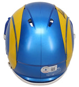 Kyren Williams Autographed Los Angeles Rams Speed Mini Helmet Beckett Witnessed