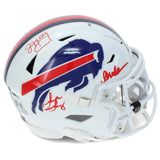 Jim Kelly/Andre Reed/Thurman Thomas Triple Autographed Buffalo Bills Speedflex Midi Helmet Beckett Witnessed
