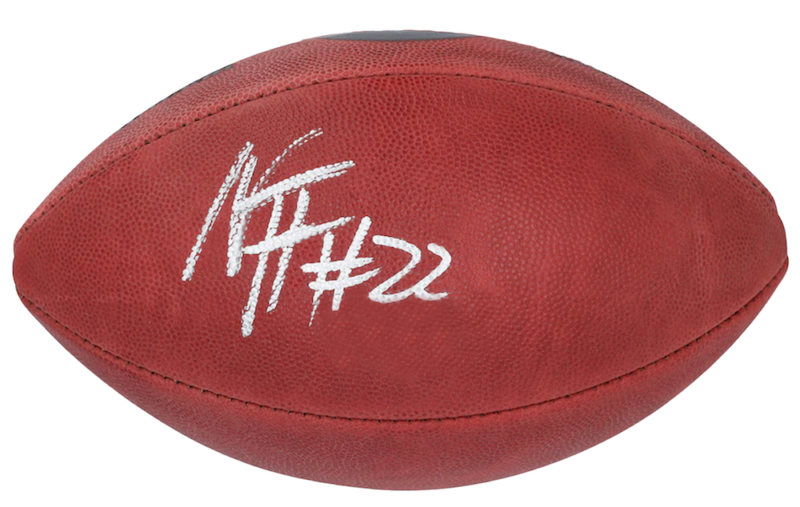 Najee Harris Autographed Pittsburgh Steelers Metallic Logo Official NFL Wilson Duke Football