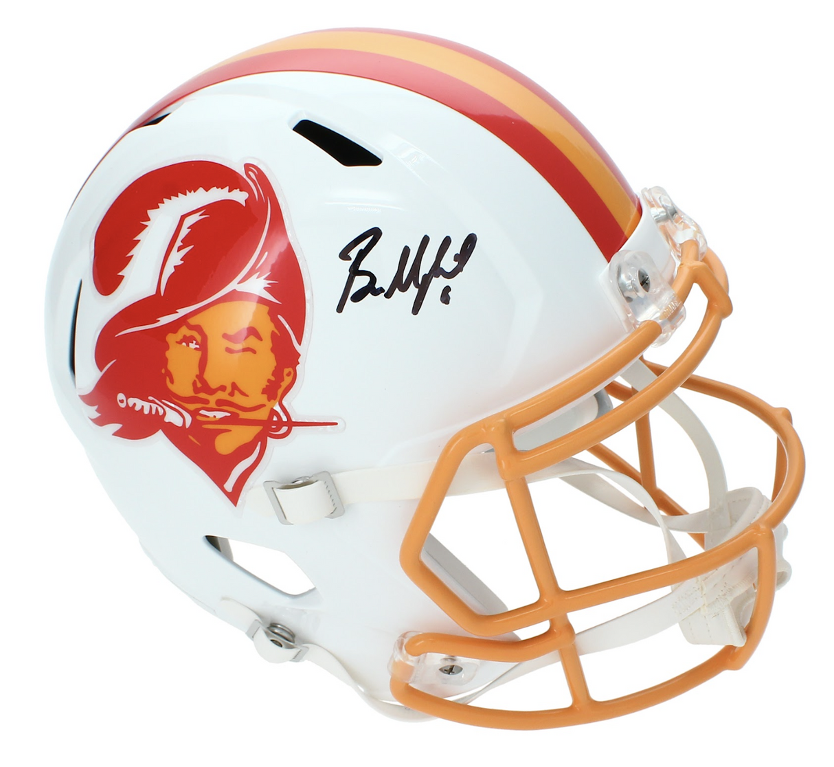 Baker Mayfield Autographed Tampa Bay Buccaneers 1976-96 Throwback Speed Full Size Helmet Beckett Witnessed
