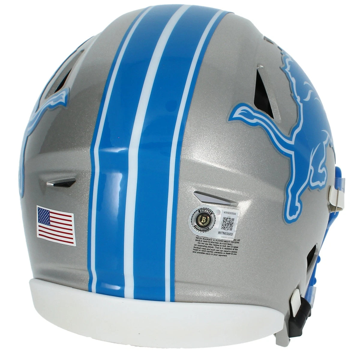 Isaac Teslaa Autographed Detroit Lions Speedflex Midi Helmet Beckett Witnessed