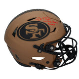Joe Montana Autographed/Inscribed "4-0 Super Bowl Record" San Francisco 49ers 2023 Salute to Service Speedflex Authentic Helmet Fanatics LE 1/25