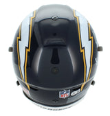 Omarion Hampton Autographed/Inscribed "BOLT UP!" Los Angeles Chargers Navy 2025 Alternate Speedflex Authentic Helmet Beckett Witnessed
