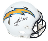 Antonio Gates Autographed Chargers 2007-18 Throwback Speed Authentic Helmet Beckett Witnessed