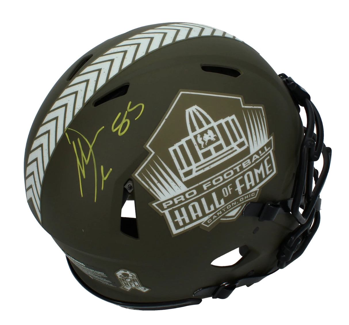 Antonio Gates Autographed Hall of Fame Logo 2022 Salute to Service Speed Authentic Helmet Beckett Witnessed