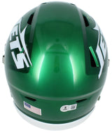 Darrelle Revis Autographed (in Green) New York Jets Speedflex Midi Helmet Beckett Witnessed