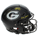 Eddie Lacy Autographed/Inscribed "2013 OROY" Green Bay Packers 2026 Salute to Service Speedflex Authentic Helmet Beckett Witnessed