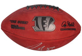 Joe Burrow Autographed/Inscribed "2020 #1 Pick" Cincinnati Bengals Metallic Logo Football Fanatics LE 9/24