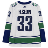 Henrik Sedin Autographed Vancouver Canucks White Adidas Authentic Jersey Fanatics
