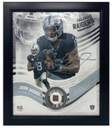 Josh Jacobs Framed Las Vegas Raiders 15" x 17" Game Used Football Collage LE 50