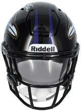 Derrick Henry Autographed Baltimore Ravens Speedflex Midi Helmet Beckett Witnessed
