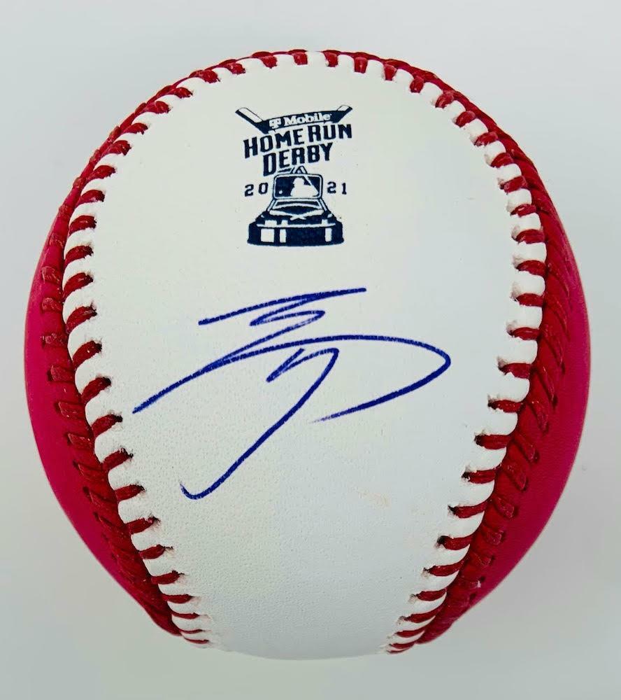 SHOHEI OHTANI Los Angeles Angels Autographed 2021 HR Derby Moneyball Baseball FANATICS