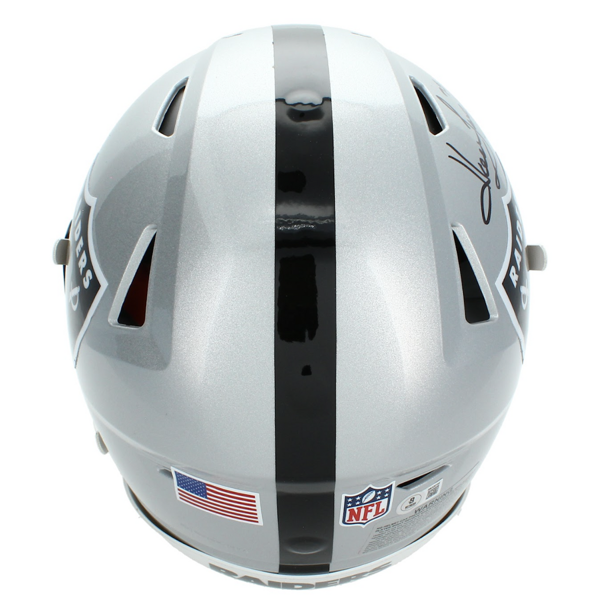 Howie Long Autographed/Inscribed "HOF 00" Raiders Speedflex Authentic Helmet Beckett Witnessed