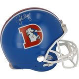 JOHN ELWAY Autographed Denver Broncos Old D Authentic Helmet FANATICS
