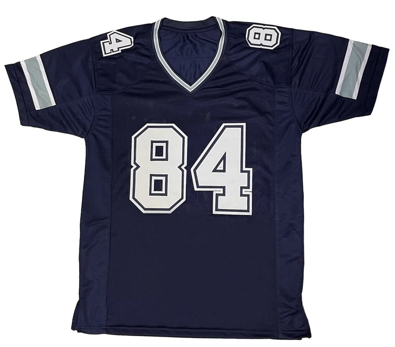 Jay Novacek/Inscribed "3x SB Champs" #84 Navy Custom Jersey Beckett Witnessed