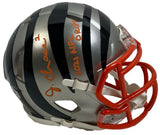 JA'MARR CHASE Autographed/Inscribed "2020 NFL OROY" Cincinnati Bengals Flash Speed Mini Helmet FANATICS