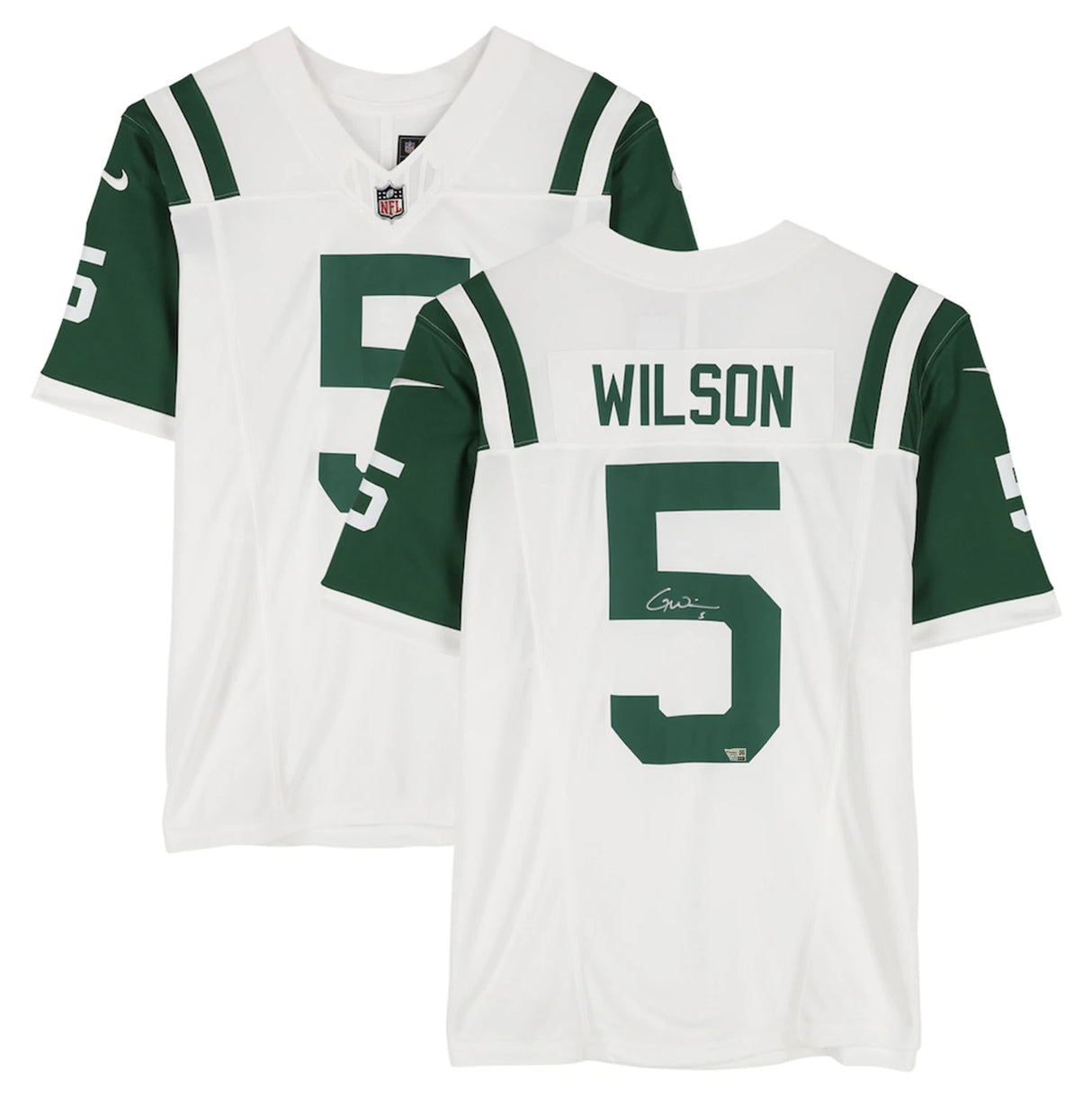 Garrett Wilson Autographed New York Jets 2024 White Nike Alternate Limited Jersey Fanatics