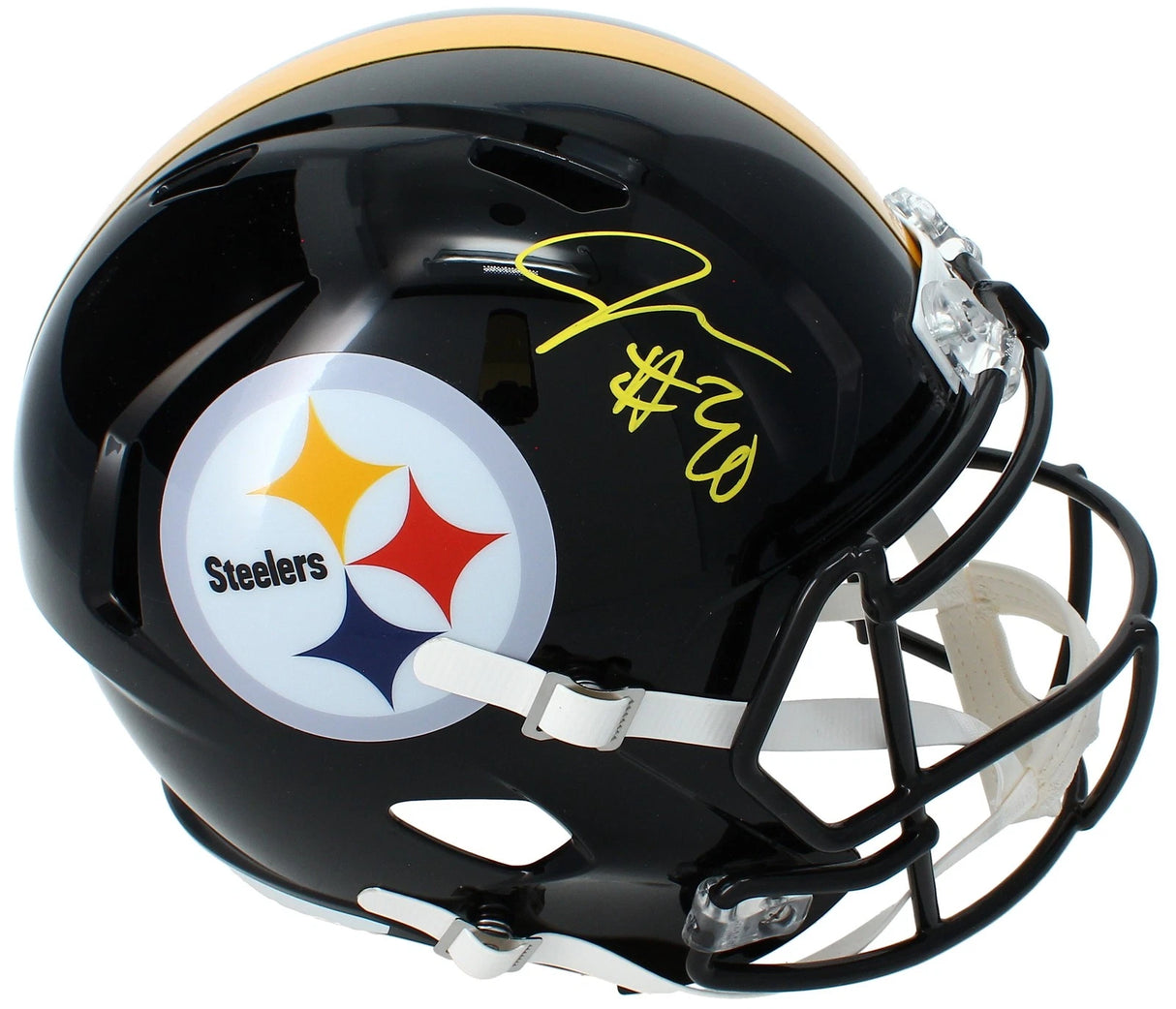 Jaylen Warren Autographed Pittsburgh Steelers Speed Full Size Helmet Beckett Witnessed