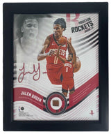 Jalen Green Framed Houston Rockets 15" x 17" Game Used Basketball Collage LE 50