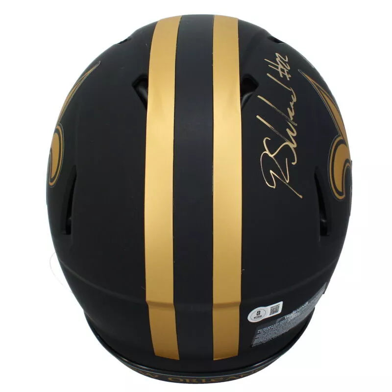Rashid Shaheed Autographed/Inscribed "GEAUX SAINTS!" New Orleans Saints Eclipse Speed Authentic Helmet Beckett Witnessed