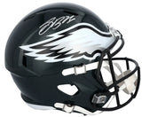 Saquon Barkley Autographed Philadelphia Eagles Super Bowl LIX Champions Logo Speed Replica Helmet Fanatics