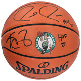 KEVIN GARNETT/PAUL PIERCE Dual Autographed/Inscribed "HOF" Boston Celtics Logo Basketball FANATICS