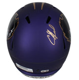 Ed Reed Autographed Baltimore Ravens Purple 2024 Alternate Speed Full Size Helmet Beckett Witnessed