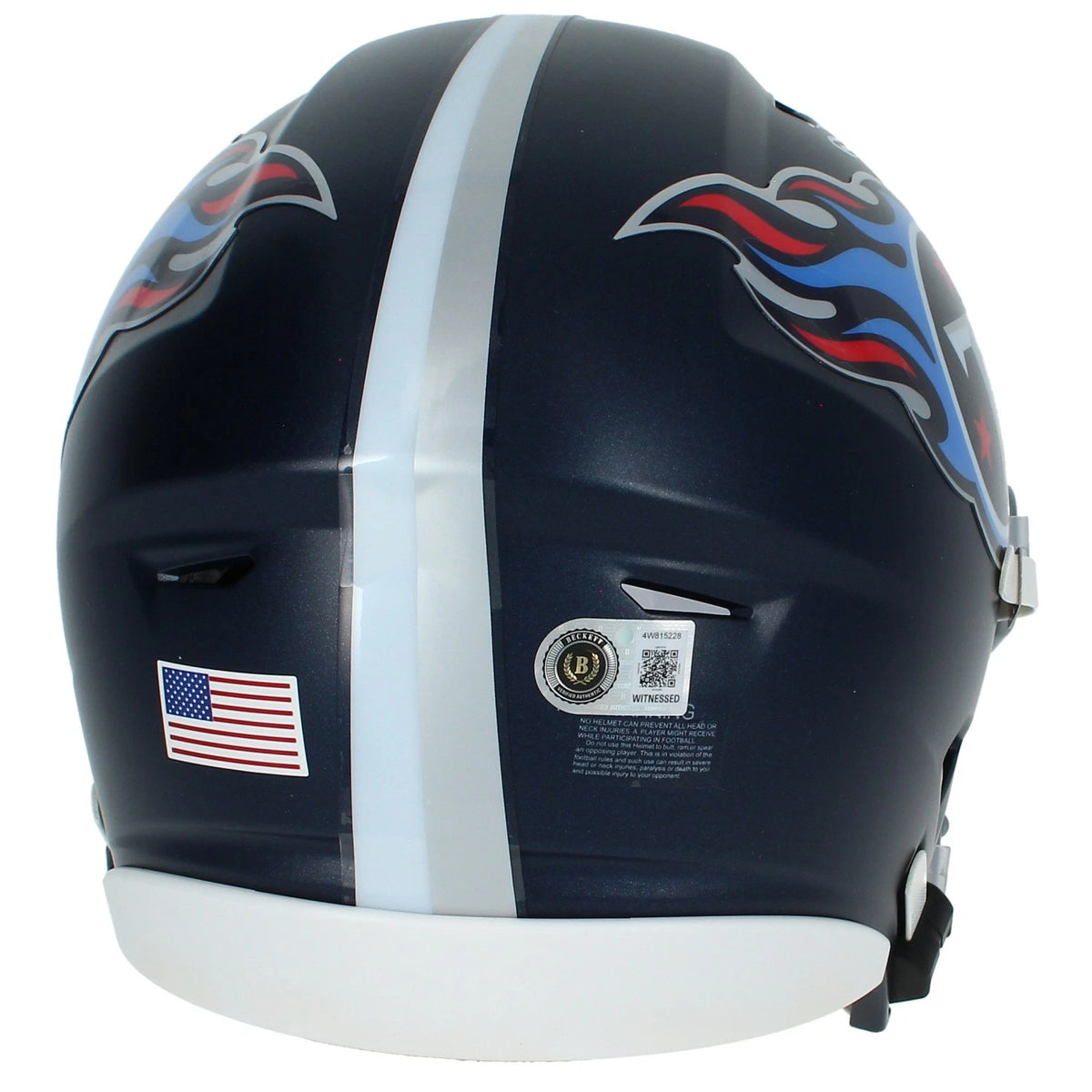 Taylor Lewan Autographed Tennessee Titans Speedflex Midi Helmet Beckett Witnessed