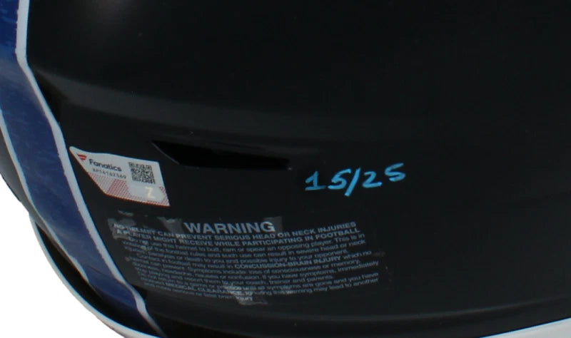 Anthony Richardson Autographed/Inscribed "2023 1st Rd Pick" Indianapolis Colts Black 2023 Alternate Speedflex Authentic Helmet LE 25 Fanatics