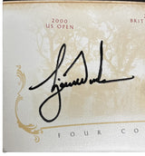 Tiger Woods Autographed "Tiger Slam" 16" x 20" Stretched Canvas UDA LE 50