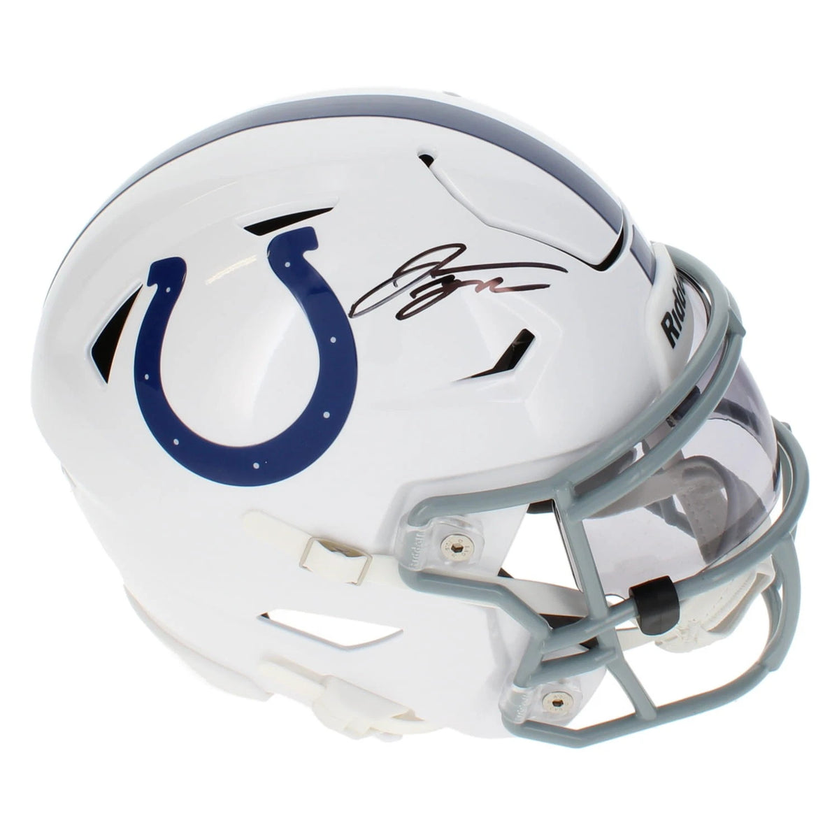 Jonathan Taylor Autographed Indianapolis Colts Speedflex Midi Helmet Beckett Witnessed