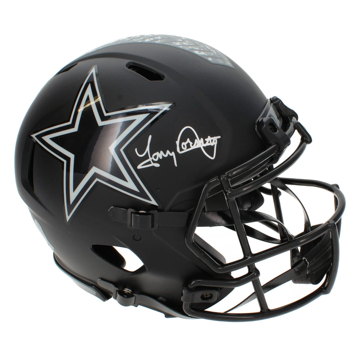 Tony Dorsett Autographed Dallas Cowboys 2026 Salute to Service Speed Authentic Helmet Beckett Witnessed