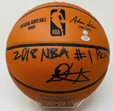 DEANDRE AYTON Autographed 2018 NBA #1 Pick Authentic Basketball GDL LE 18/22