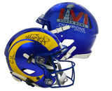 Matthew Stafford / Cooper Kupp Dual Los Angeles Rams SB LVI Champs Logo Speedflex Authentic Helmet FANATICS