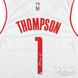 Amen Thompson Autographed Houston Rockets White Nike Association Edition Swingman Jersey Panini