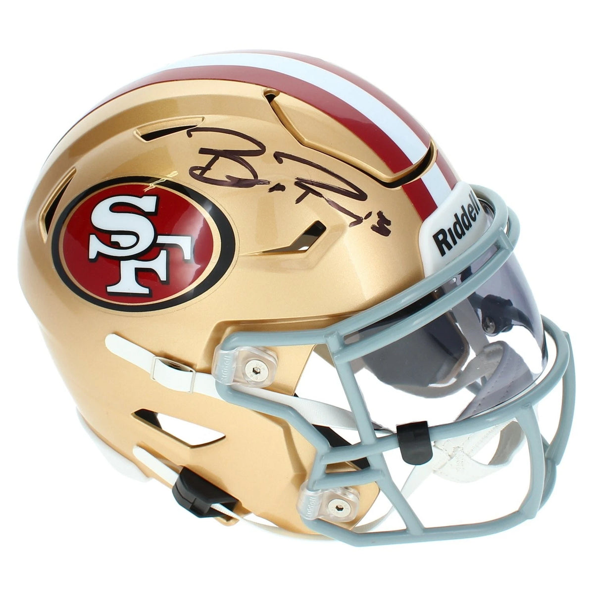 Brock Purdy Autographed San Francisco 49ers Speedflex Midi Helmet Helmet Beckett Witnessed