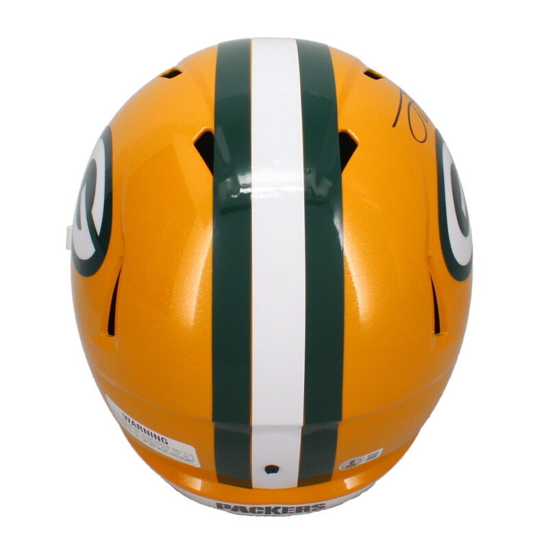 Jayden Reed Autographed Green Bay Packers Speed Full Size Helmet Beckett Witnessed