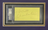 Wilt Chamberlain Lakers Framed Authentic Cut Signature Autograph PSA/DNA
