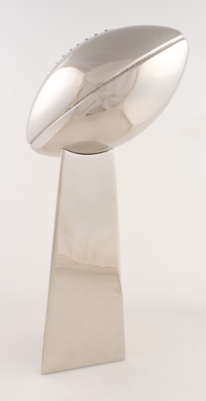 Tom Brady Autographed New England Patriots Hand-Painted Cut Mini Lombardi Trophy LE 2/12