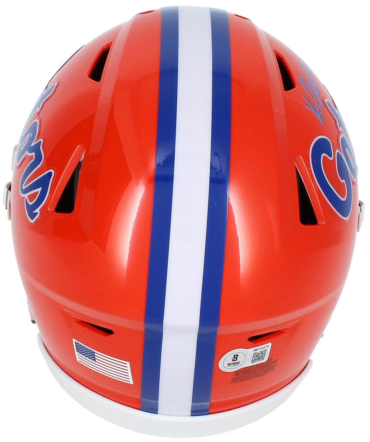 Kyle Pitts Autographed Florida Gators Speedflex Midi Helmet Beckett Witnessed