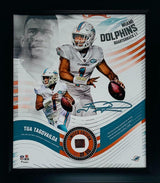 TUA TAGOVAILOA Dolphins Framed 15" x 17" Game Used Football Display LE 50/50