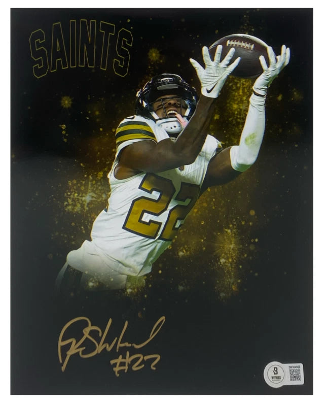 Rashid Shaheed Autographed White Alternate Uniform Over the Shoulder Catch New Orleans Saints 8" x 10" Photograph Beckett
