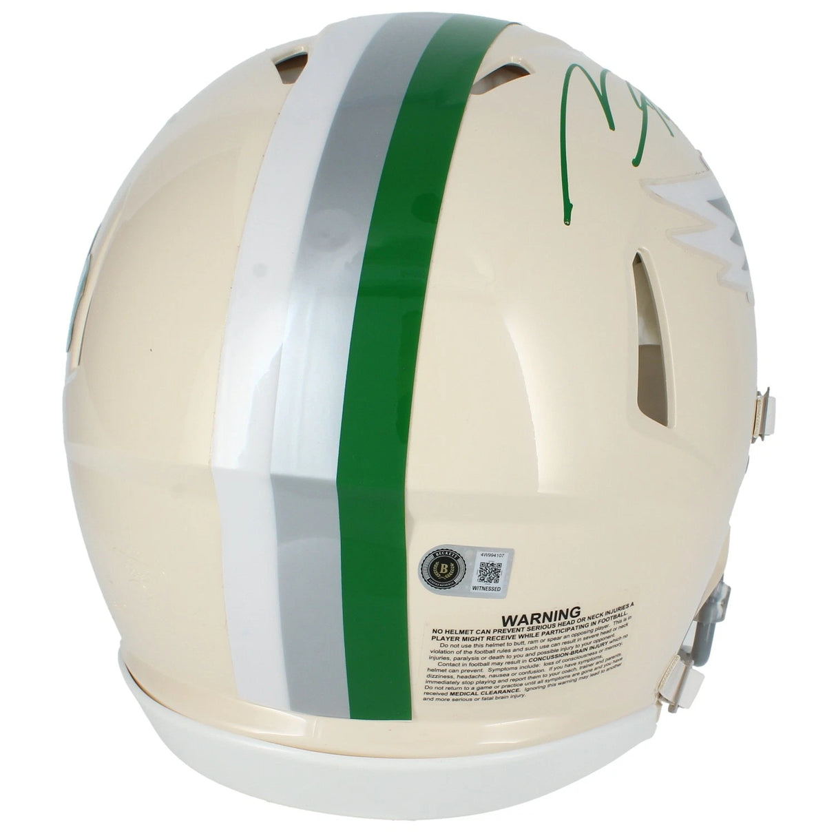 Makai Lemon Autographed Philadelphia Eagles RETRO Speed Authentic Helmet Beckett Witnessed