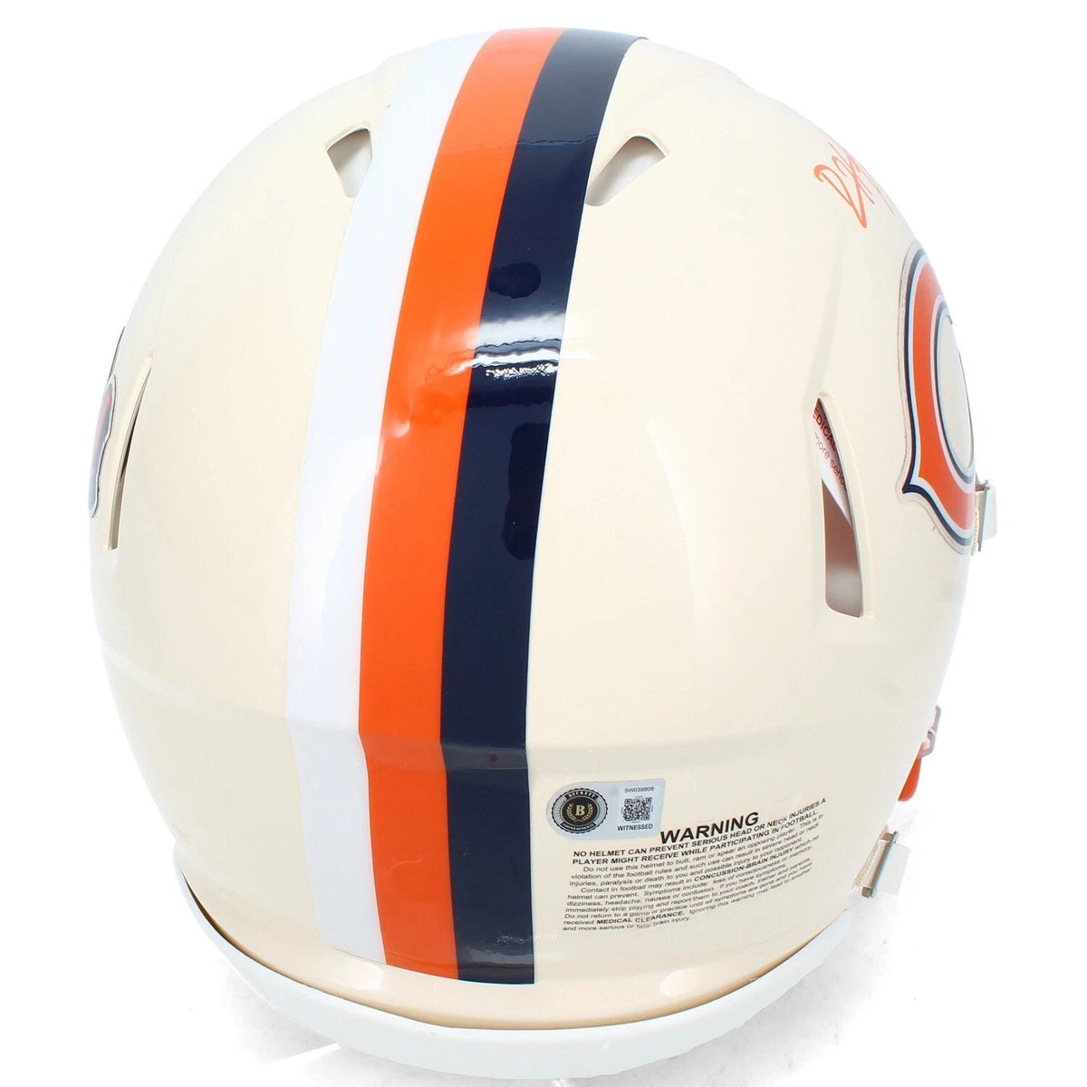 Devin Hester Autographed Chicago Bears RETRO Speed Authentic Helmet Beckett Witnessed